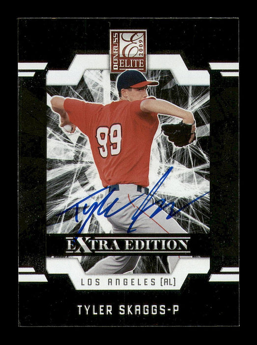 Tyler Skaggs Autographed 2009 Donruss Elite Rookie Card #21 Los Angeles Angels Lot Of 10 SKU #181278 - RSA