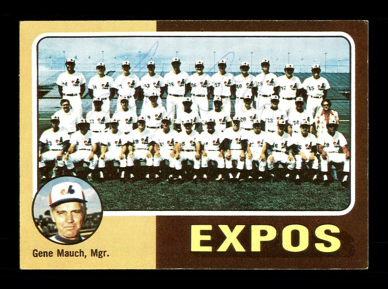 Larry Biittner Autographed 1975 Topps Team Card #101 Montreal Expos SKU #168368 - RSA