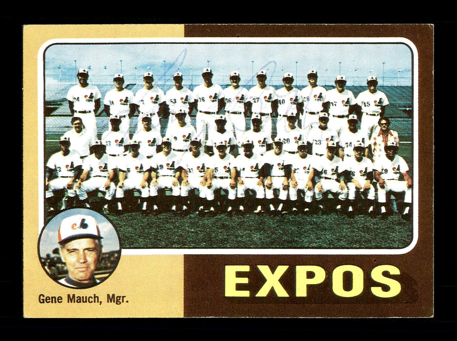 Larry Biittner Autographed 1975 Topps Team Card #101 Montreal Expos SKU #168368 - RSA
