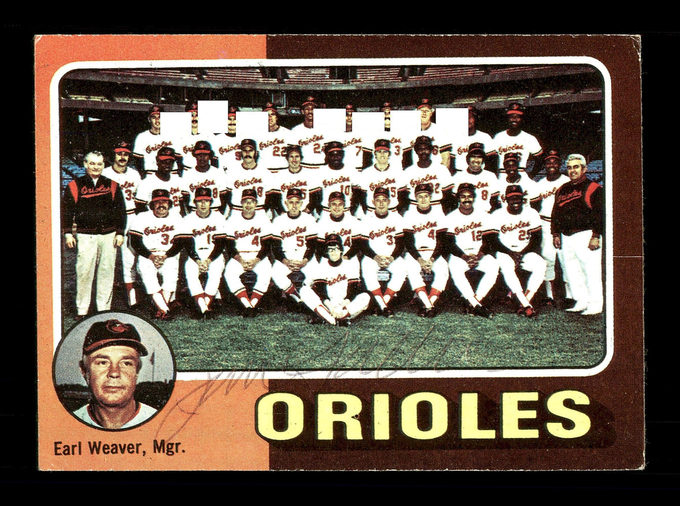 Jim Fuller Autographed 1975 Topps Team Card #117 Baltimore Orioles SKU #168374 - RSA