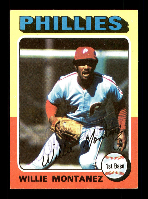 Willie Montanez Autographed 1975 Topps Card #162 Philadelphia Phillies SKU #168386 - RSA