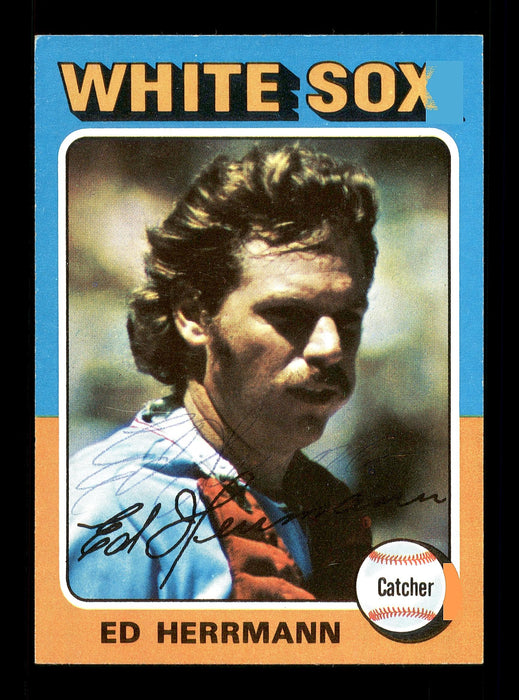 Ed Herrmann Autographed 1975 Topps Card #219 Chicago White Sox SKU #168403 - RSA