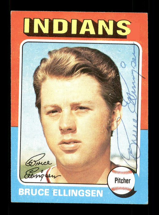 Bruce Ellingsen Autographed 1975 Topps Card #288 Cleveland Indians SKU #168428 - RSA