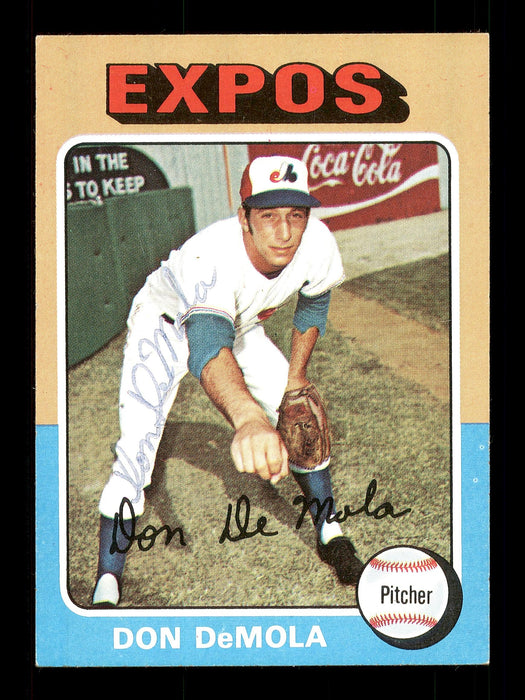 Don DeMola Autographed 1975 Topps Card #391 Montreal Expos SKU #168455 - RSA