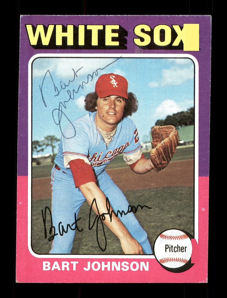 Bart Johnson Autographed 1975 Topps Card #446 Chicago White Sox SKU #168471 - RSA