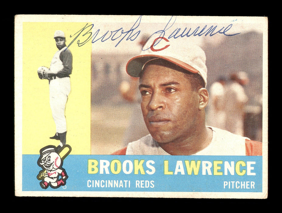 Brooks Lawrence Autographed 1960 Topps Card #434 Cincinnati Reds SKU #169684 - RSA