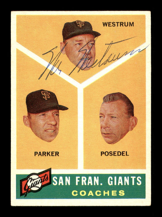 Wes Westrum Autographed 1960 Topps Card #469 San Francisco Giants Coach SKU #169699 - RSA