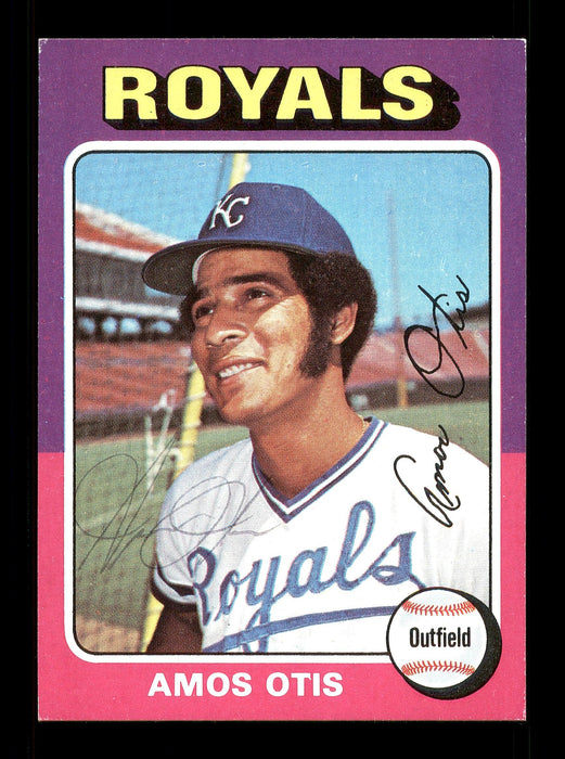 Amos Otis Autographed 1975 Topps Card #520 Kansas City Royals SKU #168489 - RSA