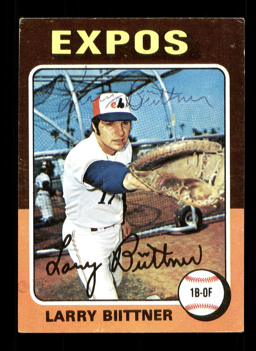Larry Biittner Autographed 1975 Topps Card #543 Montreal Expos SKU #168497 - RSA