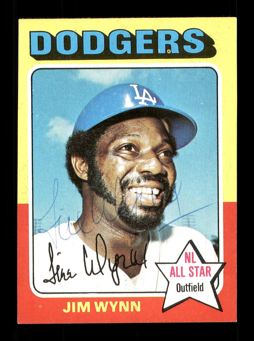 Jim Wynn Autographed 1975 Topps Card #570 Los Angeles Dodgers SKU #168508 - RSA
