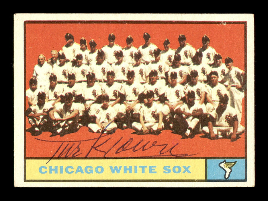 Turk Lown Autographed 1961 Topps Team Card #7 Chicago White Sox SKU #1 — RSA