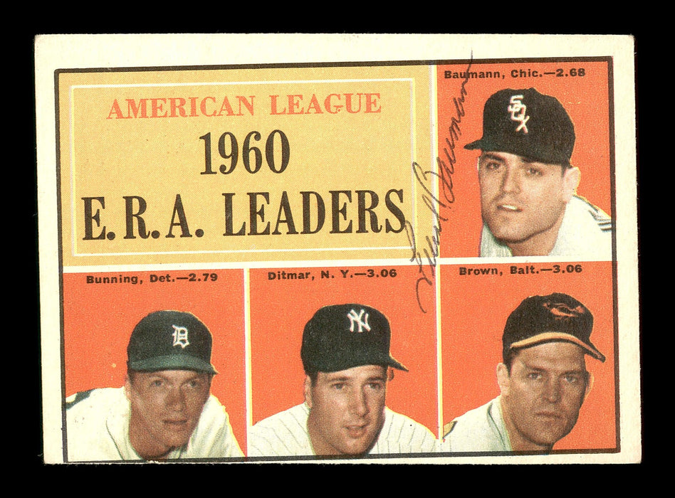 Frank Baumann Autographed 1961 Topps Card #46 Chicago White Sox SKU #169738 - RSA
