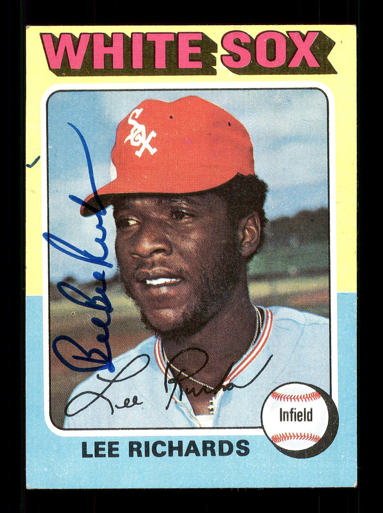 Lee Richards Autographed 1975 Topps Card #653 Chicago White Sox SKU #168549 - RSA