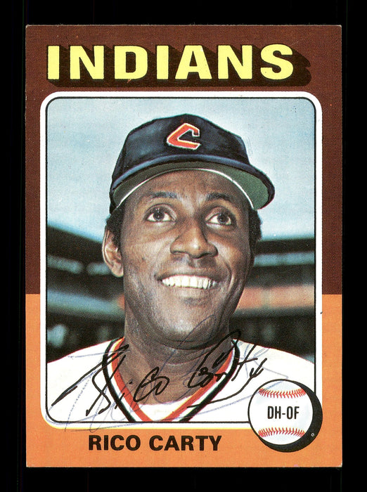 Rico Carty Autographed 1975 Topps Card #655 Cleveland Indians SKU #168550 - RSA