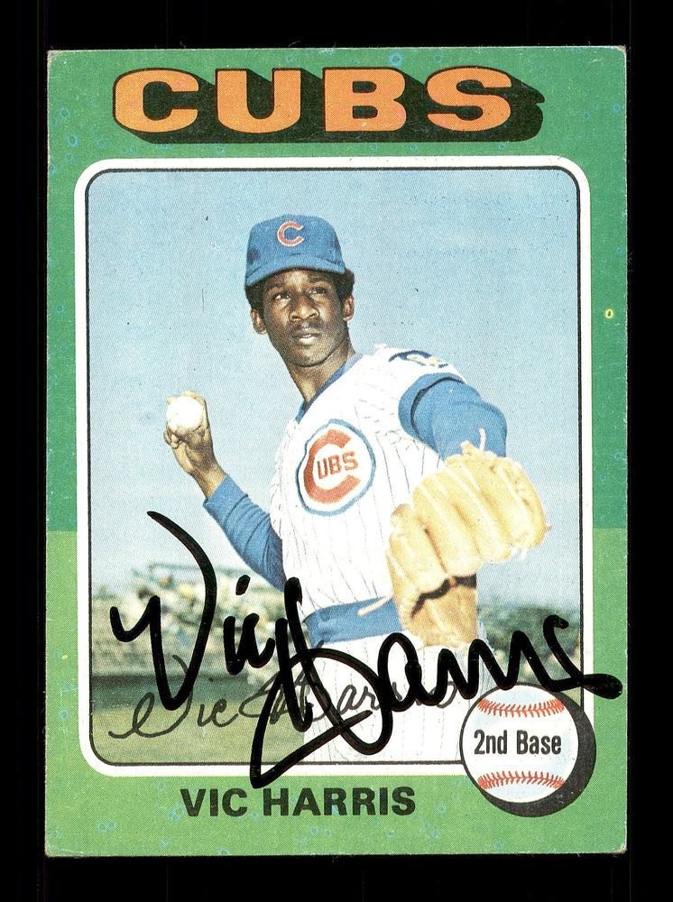 Vic Harris Autographed 1975 Topps Card #658 Chicago Cubs SKU #168551 - RSA