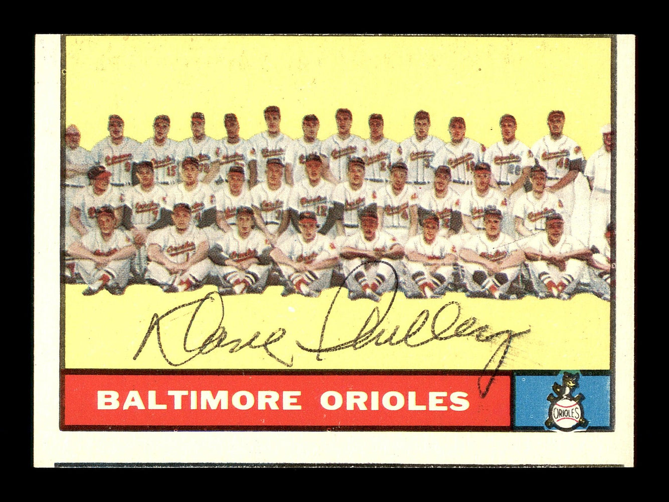 Dave Philley Autographed 1961 Topps Team Card #159 Baltimore Orioles SKU #169771 - RSA