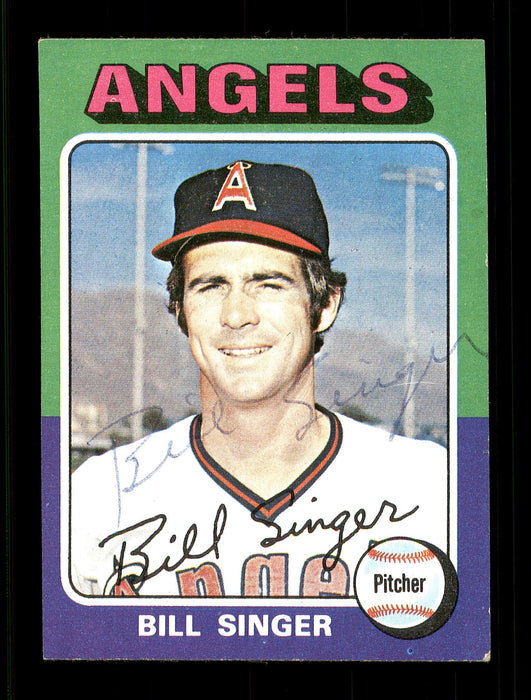 Bill Singer Autographed 1975 Topps Mini Card #40 California Angels SKU #168572 - RSA
