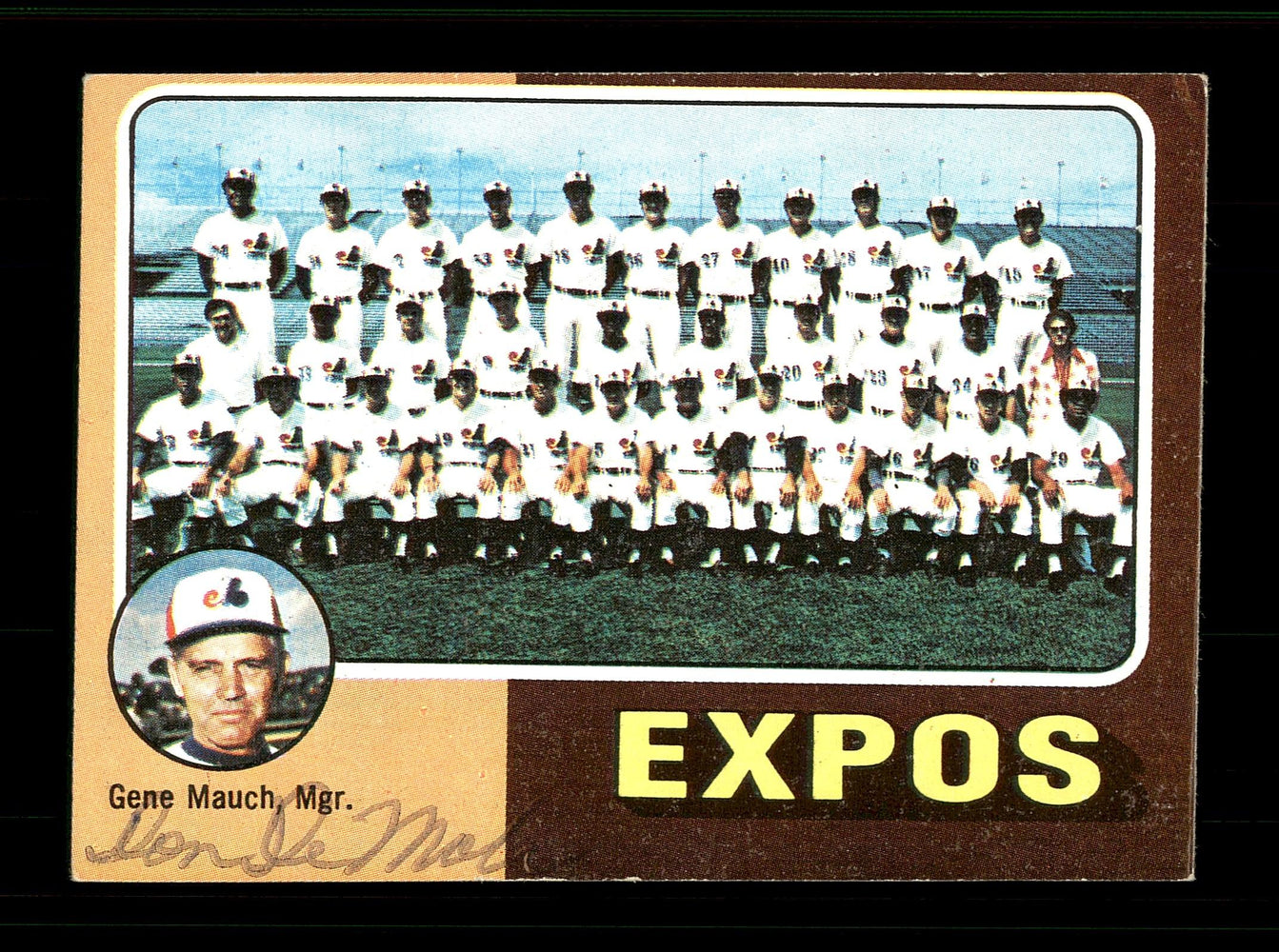 Don DeMola Autographed 1975 Topps Mini Card #101 Montreal Expos SKU #168585 - RSA
