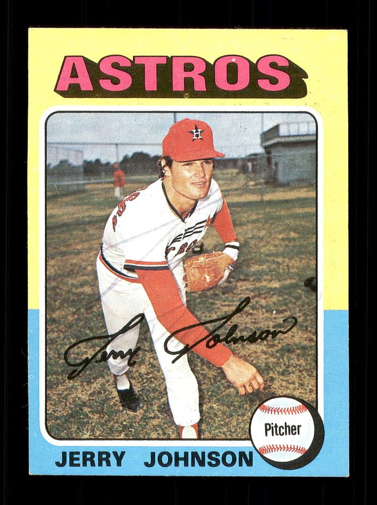 Jerry Johnson Autographed 1975 Topps Mini Card #218 Houston Astros SKU #168611 - RSA
