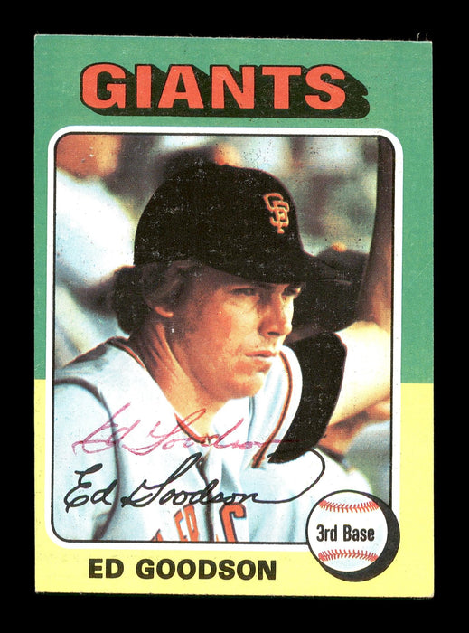 Ed Goodson Autographed 1975 Topps Mini Card #322 San Francisco Giants SKU #168635 - RSA