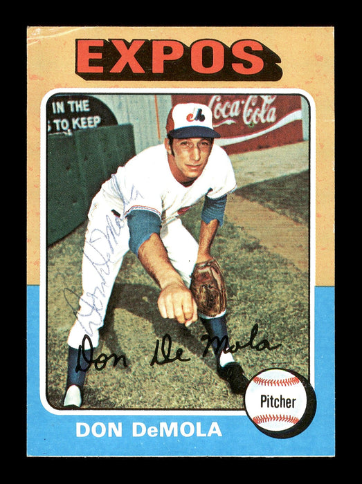 Don DeMola Autographed 1975 Topps Mini Card #391 Montreal Expos SKU #168640 - RSA