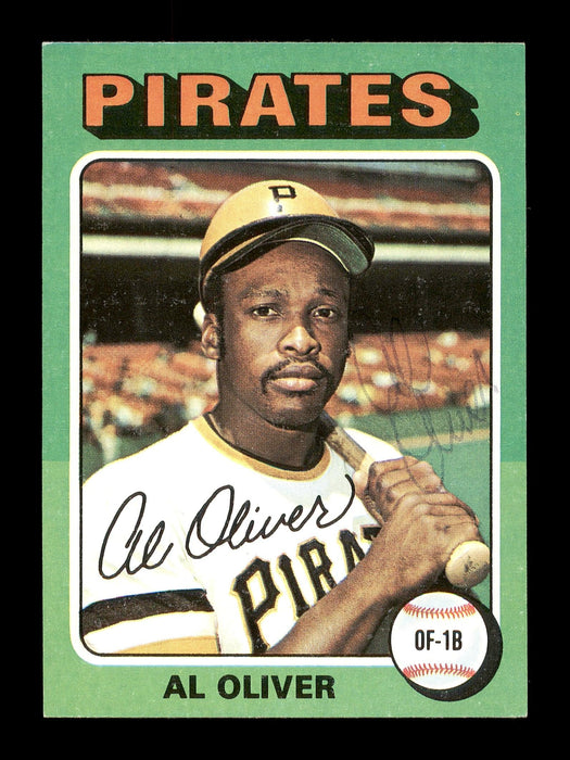 Al Oliver Autographed 1975 Topps Mini Card #555 Pittsburgh Pirates SKU #168669 - RSA