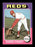 Darrel Chaney Autographed 1975 Topps Mini Card #581 Cincinnati Reds SKU #168673 - RSA