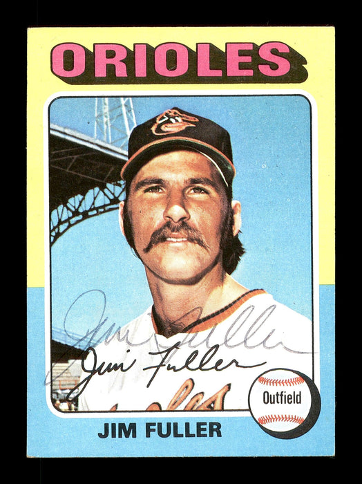 Jim Fuller Autographed 1975 Topps Mini Card #594 Baltimore Orioles SKU #168678 - RSA