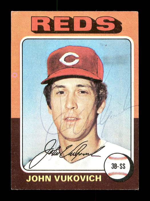 John Vukovich Autographed 1975 Topps Mini Card #602 Cincinnati Reds SKU #168681 - RSA