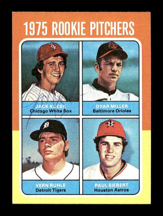 Jack Kucek Autographed 1975 Topps Mini Rookie Card #614 Chicago White Sox SKU #168683 - RSA