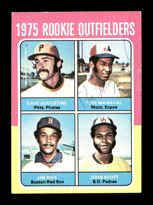 Pepe Mangual Autographed 1975 Topps Mini Rookie Card #616 Montreal Expos SKU #168687 - RSA