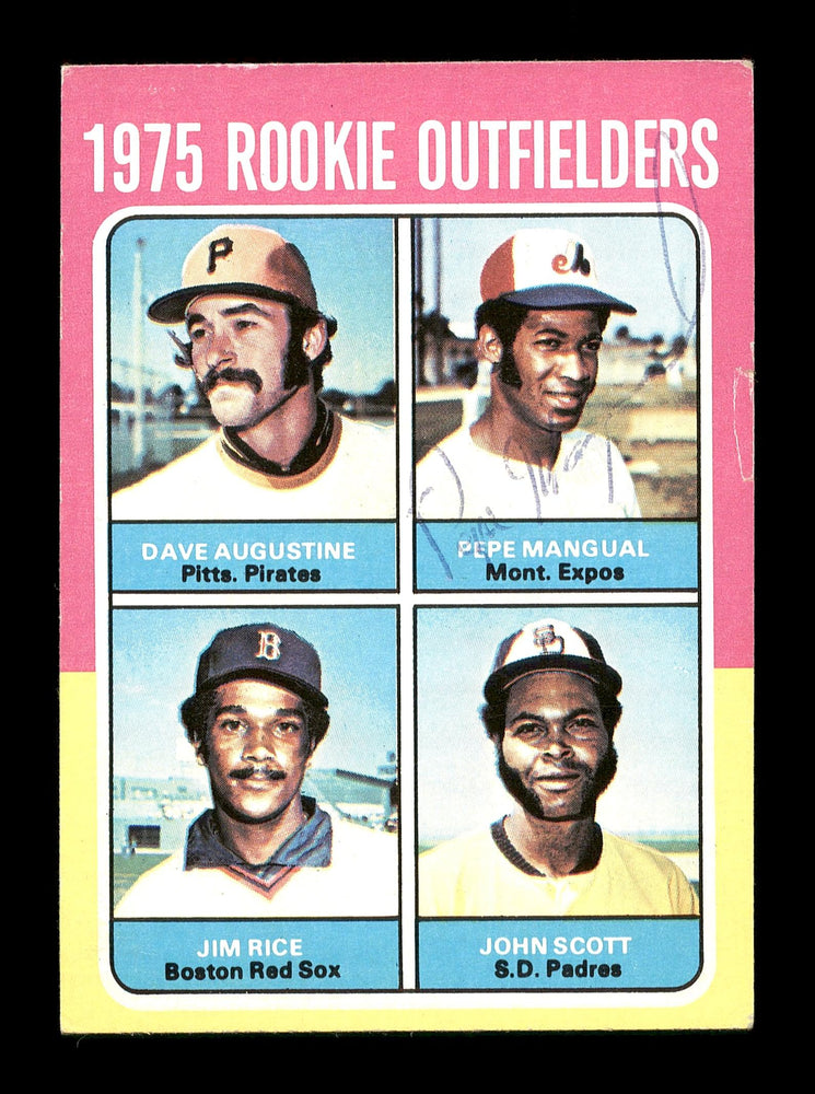 Pepe Mangual Autographed 1975 Topps Mini Rookie Card #616 Montreal Expos SKU #168687 - RSA