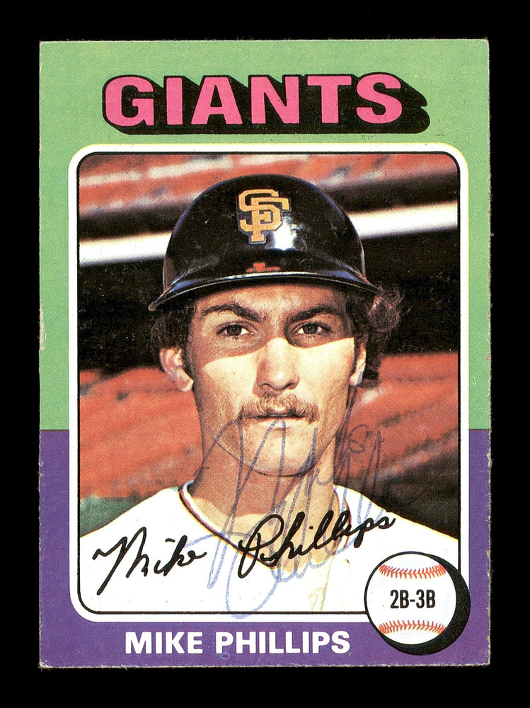 Mike Phillips Autographed 1975 Topps Mini Card #642 San Francisco Giants SKU #168701 - RSA