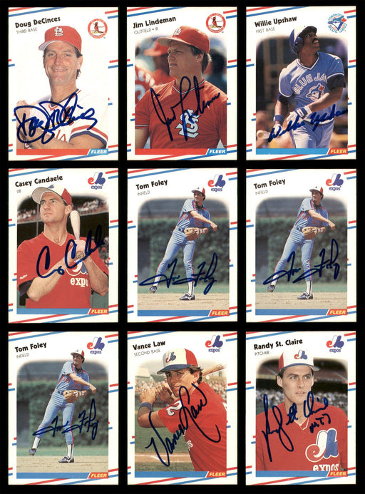 1988 Fleer Baseball Autographed Cards Lot Of 64 SKU #185537 - RSA