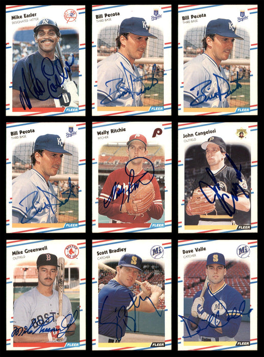 1988 Fleer Baseball Autographed Cards Lot Of 64 SKU #185537 - RSA