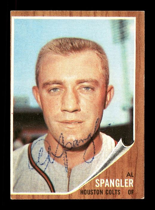 Al Spangler Autographed 1962 Topps Card #556 Houston Colt .45's High Number SKU #170033 - RSA