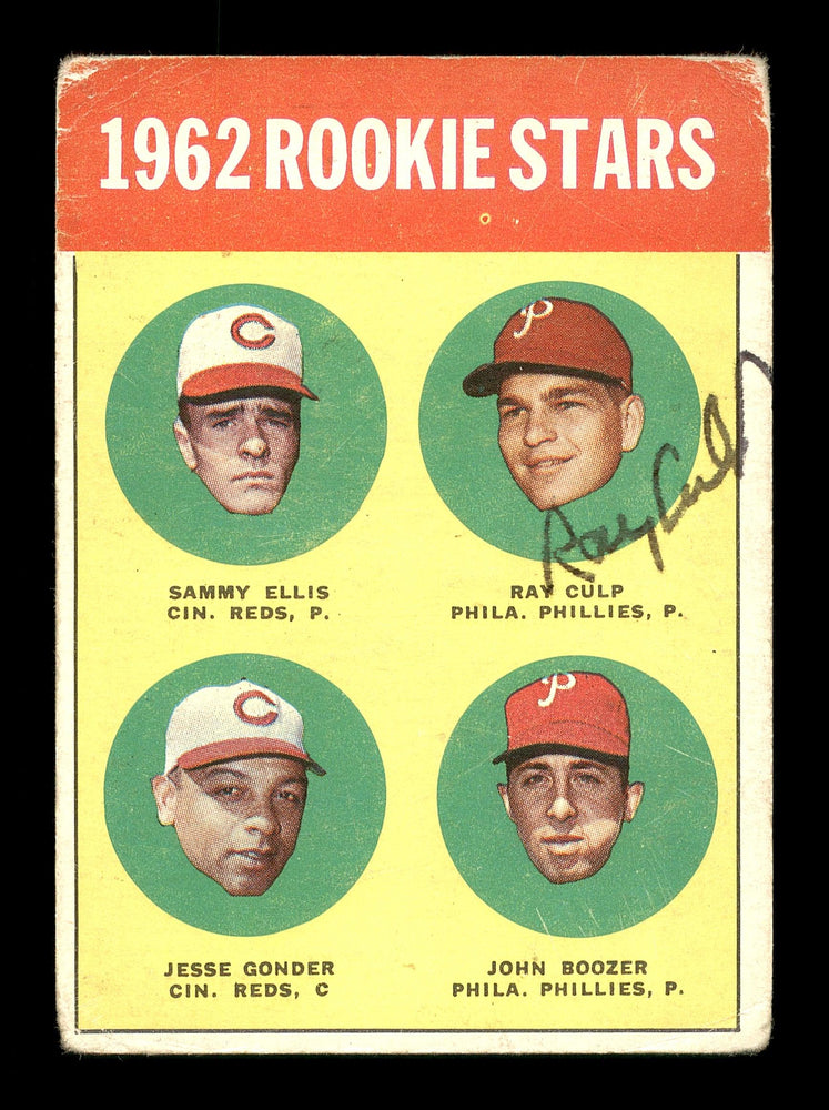 Ray Culp Autographed 1963 Topps Rookie Card #29 Philadelphia Phillies SKU #170052 - RSA