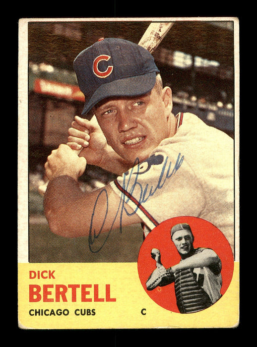 Dick Bertell Autographed 1963 Topps Card #287 Chicago Cubs SKU #170122 - RSA