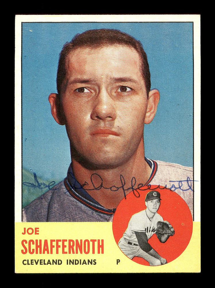 Joe Schaffernoth Autographed 1963 Topps Card #463 Cleveland Indians SKU #170182 - RSA