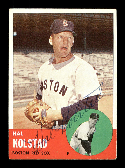 Hal Kolstad Autographed 1963 Topps Card #574 Boston Red Sox High Number SKU #170223 - RSA