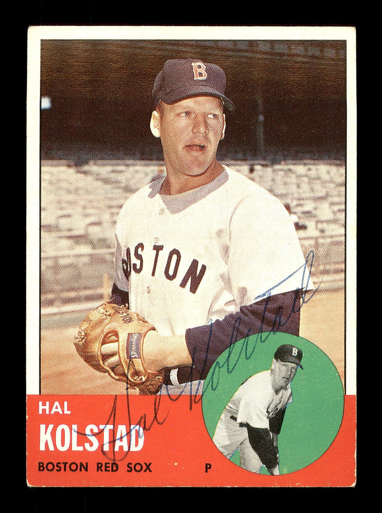 Hal Kolstad Autographed 1963 Topps Card #574 Boston Red Sox High Number SKU #170223 - RSA