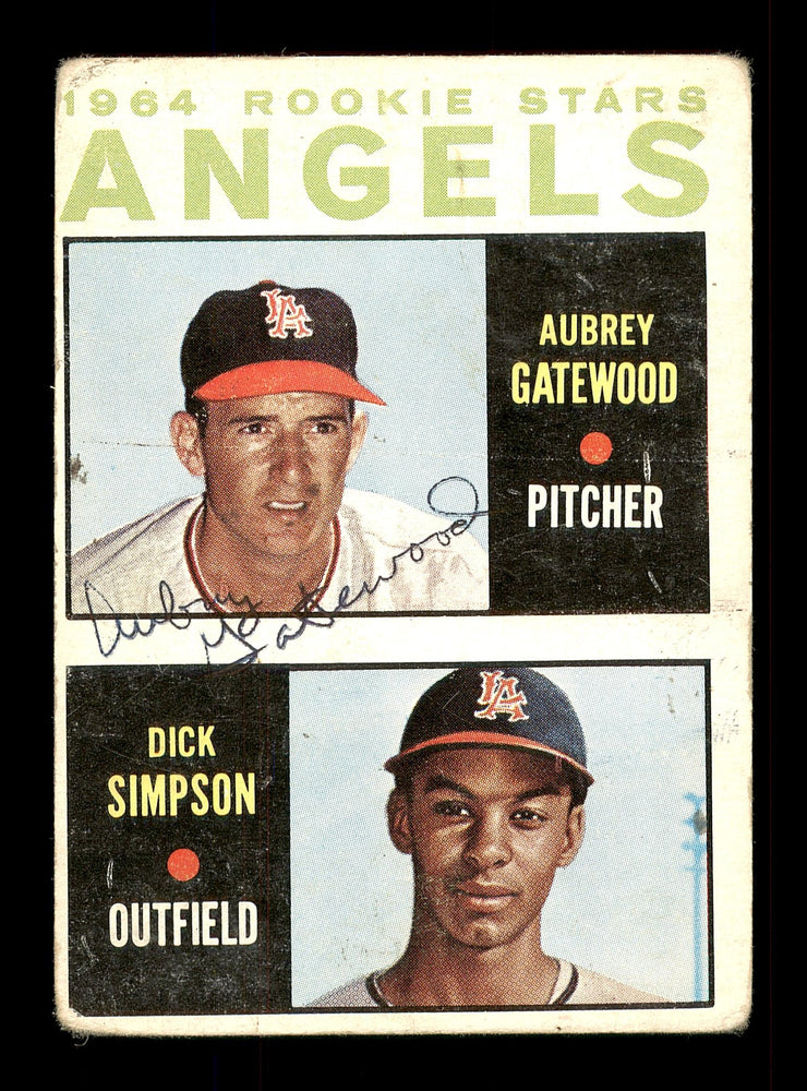 Aubrey Gatewood Autographed 1964 Topps Rookie Card #127 Los Angeles Angels SKU #170251 - RSA