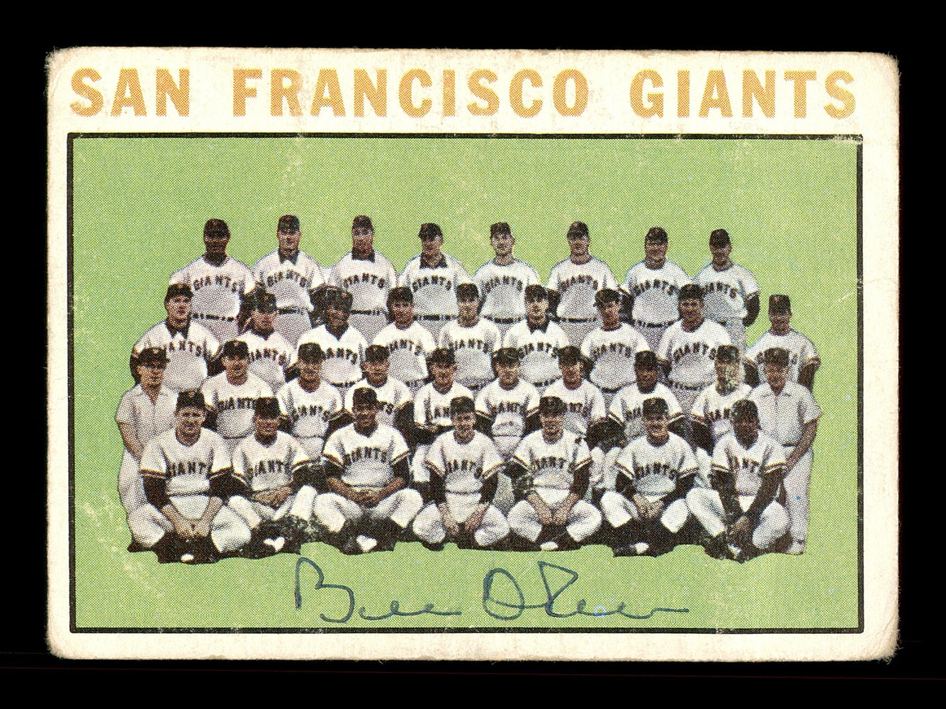 Billy O'Dell Autographed 1964 Topps Checklist Card #257 San Francisco Giants SKU #170271 - RSA