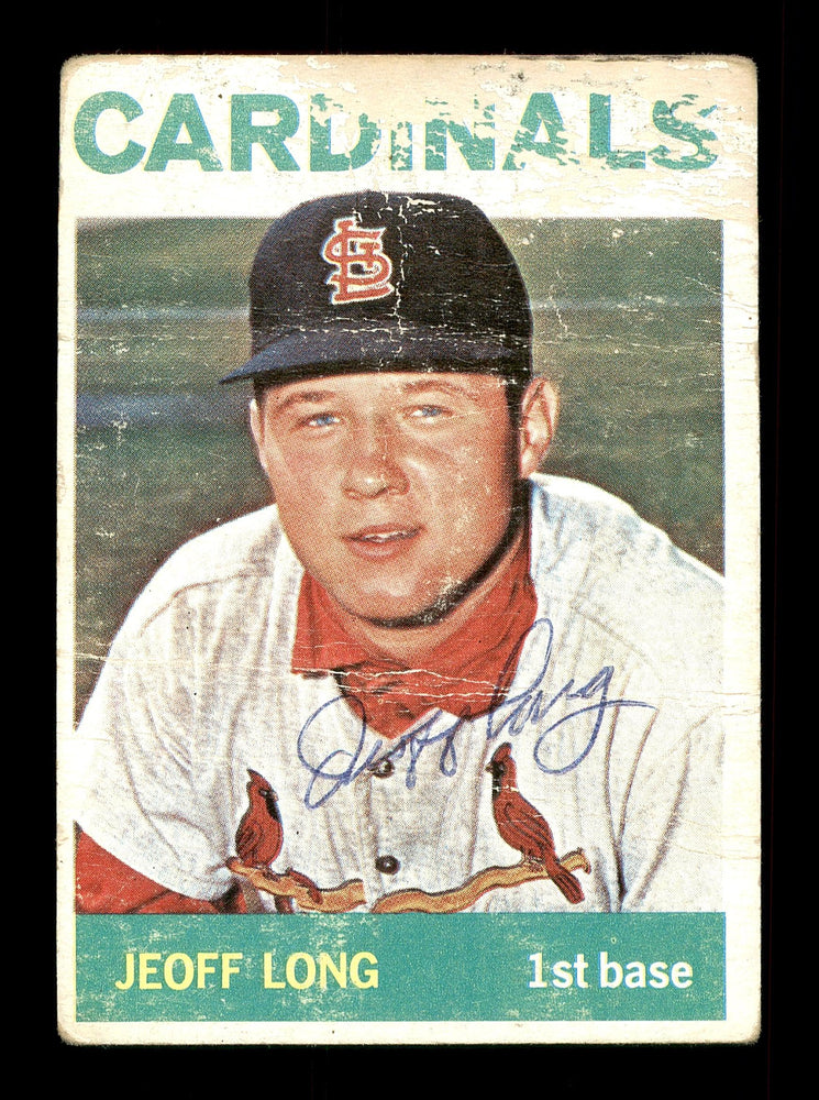 Jeoff Long Autographed 1964 Topps Rookie Card #497 St. Louis Cardinals SKU #170346 - RSA