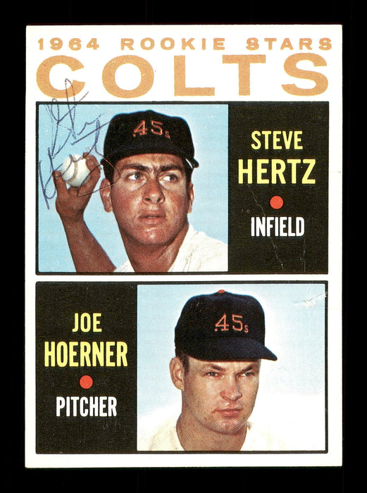 Steve Hertz Autographed 1964 Topps Rookie Card #544 Houston Colt .45's High Number SKU #170361 - RSA