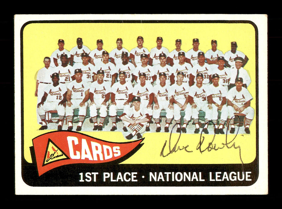Dave Dowling Autographed 1965 Topps Team Card #57 St. Louis Cardinals SKU #170395 - RSA