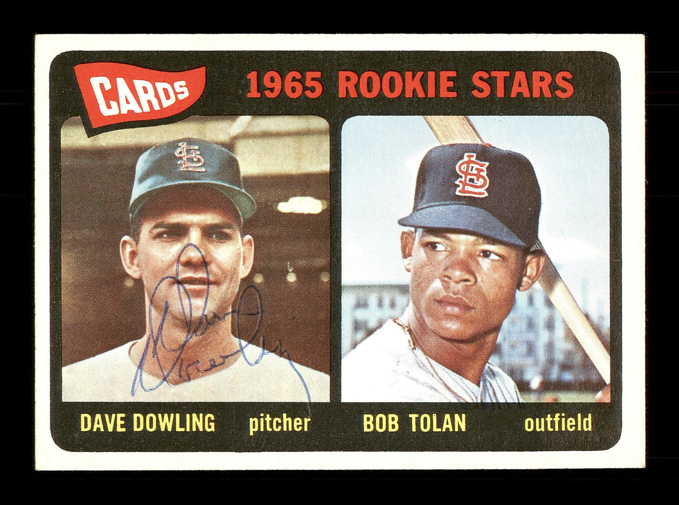Dave Dowling Autographed 1965 Topps Rookie Card #116 St. Louis Cardinals SKU #170417 - RSA