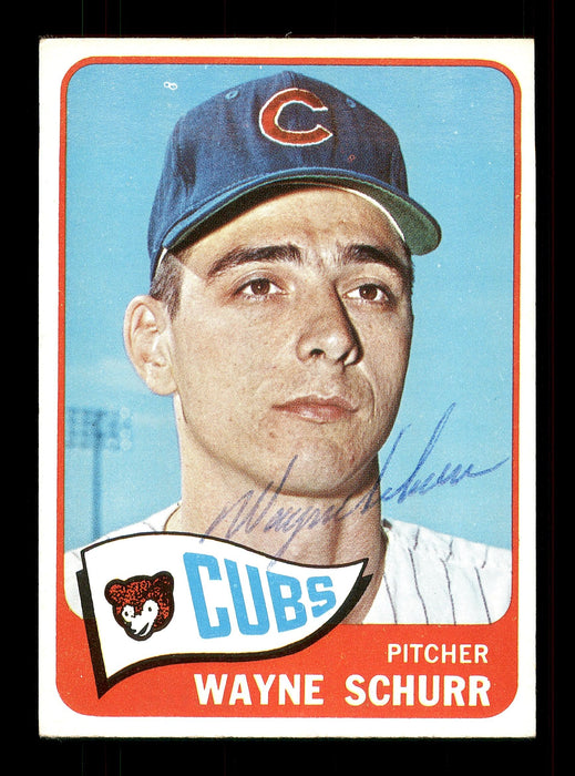 Wayne Schurr Autographed 1965 Topps Card #149 Chicago Cubs SKU #170427 - RSA