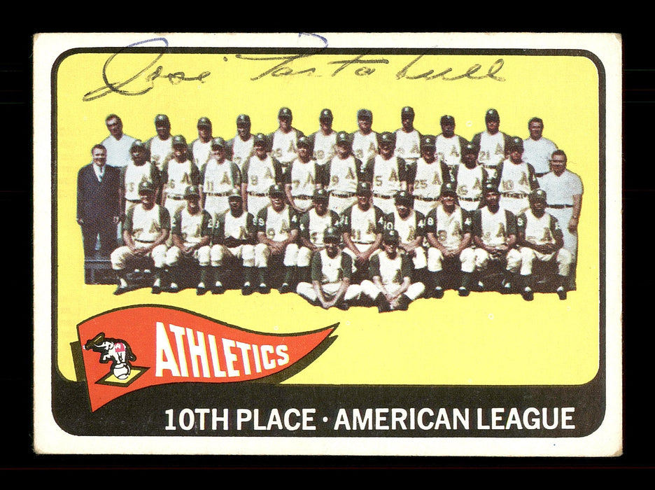 Jose Tartabull Autographed 1965 Topps Team Card #151 Kansas City A's SKU #170429 - RSA