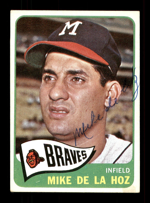 Mike De La Hoz Autographed 1965 Topps Card #182 Milwaukee Braves SKU #170436 - RSA